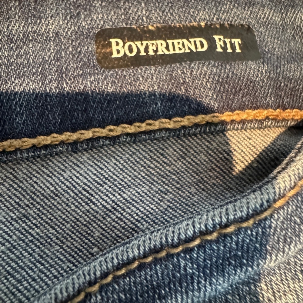 Judy Blue Distressed Boyfriend Jeans Women's Size 11 High Rise Stretch Preppy - Picture 4 of 8